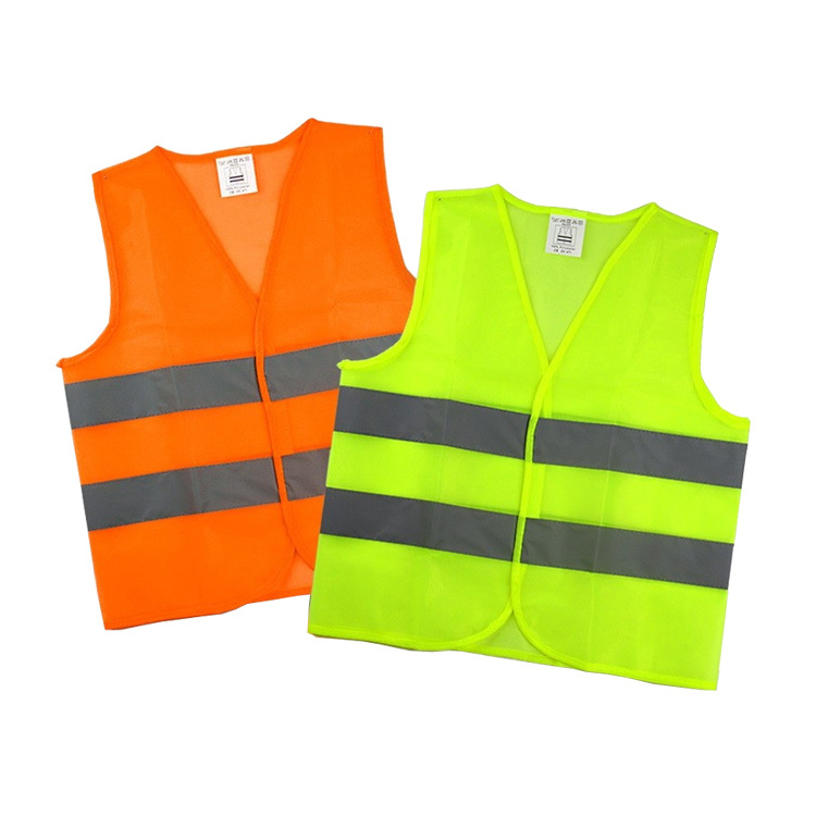 Manufacturer wholesale High Visibility Safety Reflective Construction Clothes Veste Securite   Orange Cheap Safety Vest