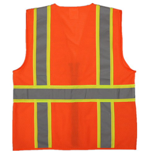 construction security high vis red cross vest mesh hi vis vest