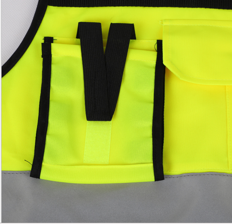 Two-tone color Volunteer vest motorcycle airbag reflective safety  vest with pockets