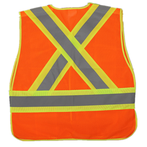 construction security high vis red cross vest mesh hi vis vest