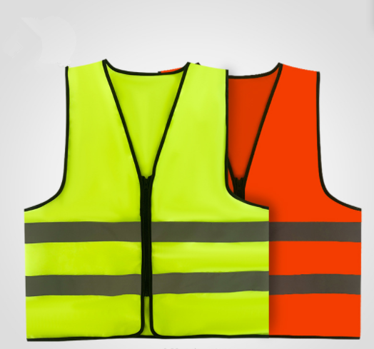 engineer jacket security vest hi vis orange safety vest construction work wear en20471 reflective vest with zipper pockets