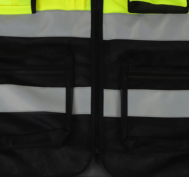 Two-tone color Volunteer vest motorcycle airbag reflective safety  vest with pockets