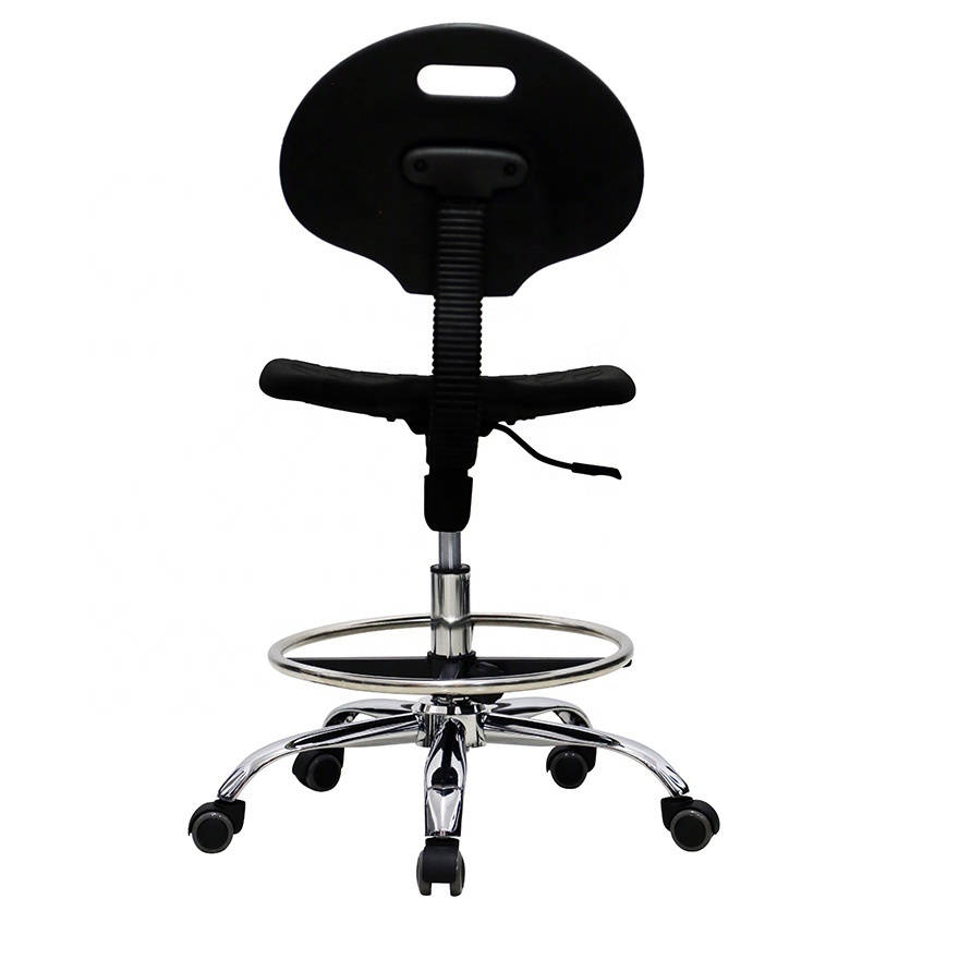 Industrial furniture anti-static ESD laboratory chair with foot-ring, polyurethane cleanroom Lab Chair