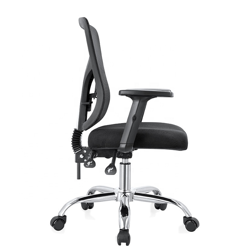 Popular navy blue swivel 24 hour mesh office chair in office workspace