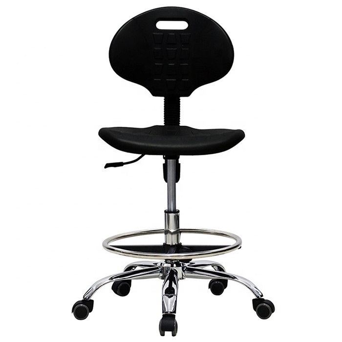 Industrial furniture anti-static ESD laboratory chair with foot-ring, polyurethane cleanroom Lab Chair