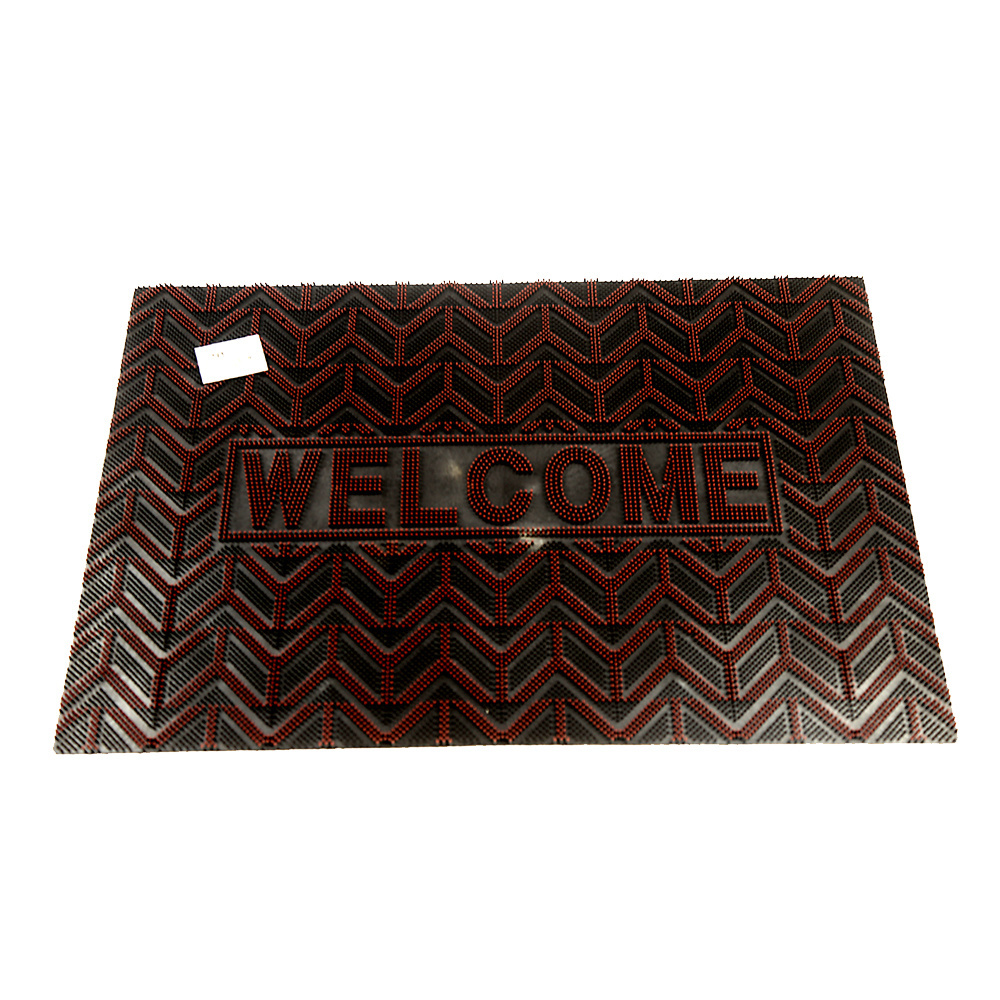 Environmental Friendly Outdoor Indoor Antislip Garage Floor Mat Waterproof 40x60 cm Welcome Printed Rubber Door Mat