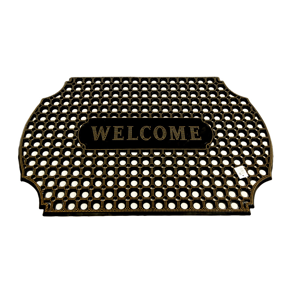 Environmental Friendly Outdoor Indoor Antislip Garage Floor Mat Waterproof 40x60 cm Welcome Printed Rubber Door Mat