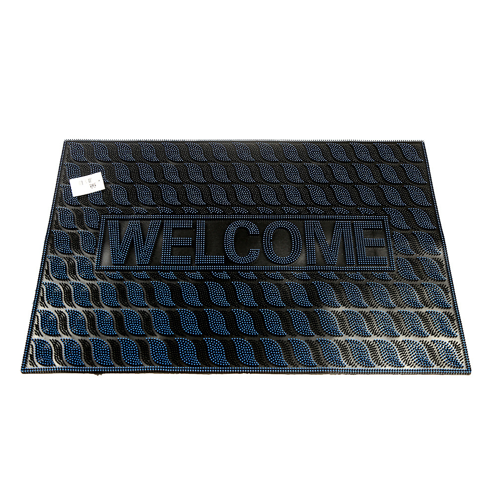 Environmental Friendly Outdoor Indoor Antislip Garage Floor Mat Waterproof 40x60 cm Welcome Printed Rubber Door Mat