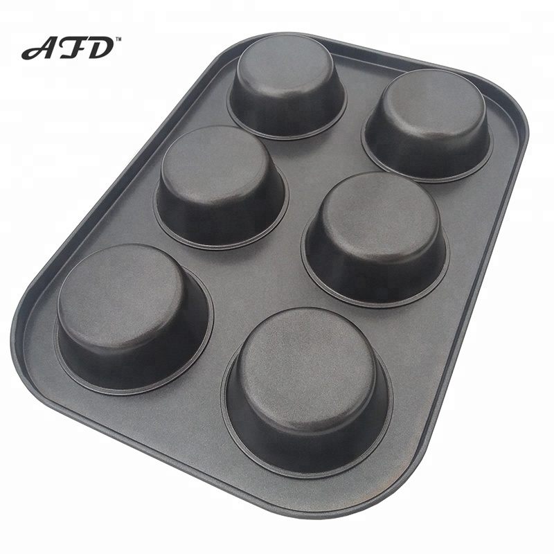 Factory Outlets Carbon Steel with Non-Stick Coating 6 Cups Cupcake Pan/ Muffin Pan