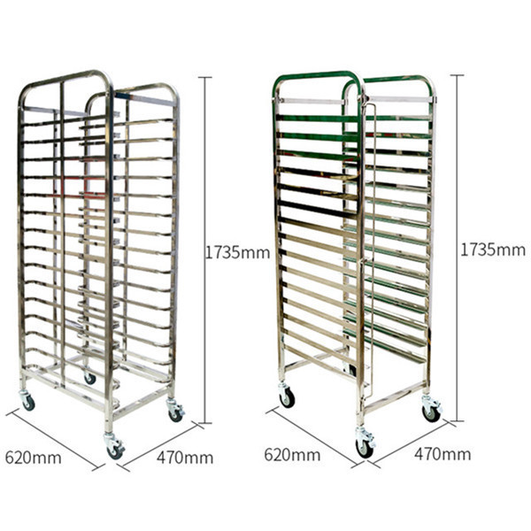 15 16 18 20 32 tiers stainless steel / aluminum bakery bread folding cooling rack and trolley for bakery and cake shop