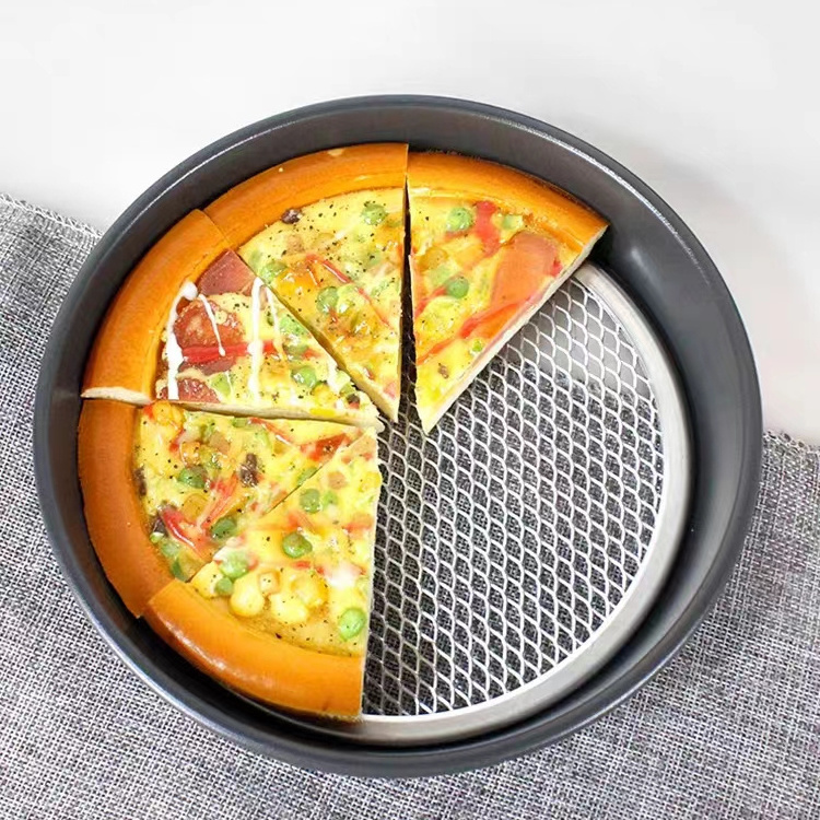 Aluminium Round Pizza pizza hut crisp 6-20 inch Screen Mesh and pizza ring set