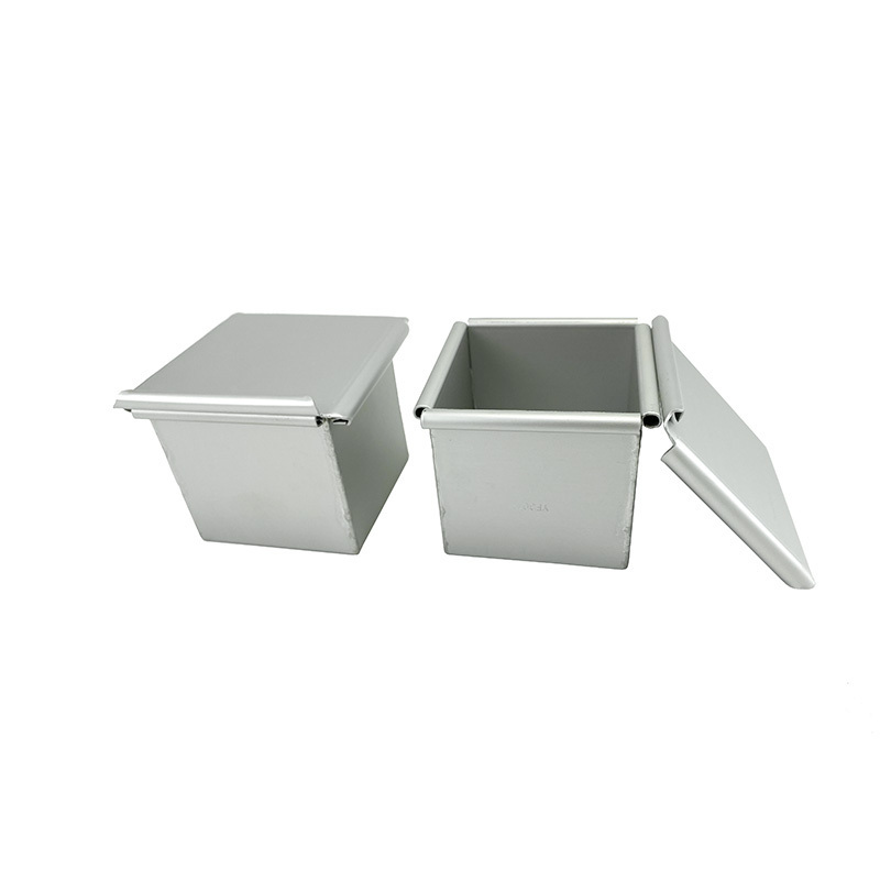 6/7/8/9/10cm Anodised Aluminium Mini Cube Square Pullman Loaf Pan Bread Baking Tin with Lid