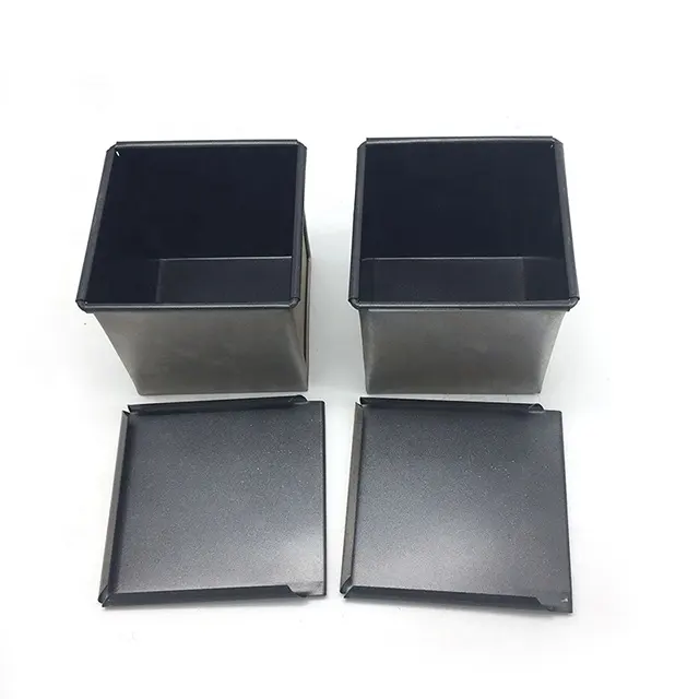 Aluminum Non Stick Square Cube Shape Pullman Bread mini Loaf Toast Baking Tin Pan with Lid