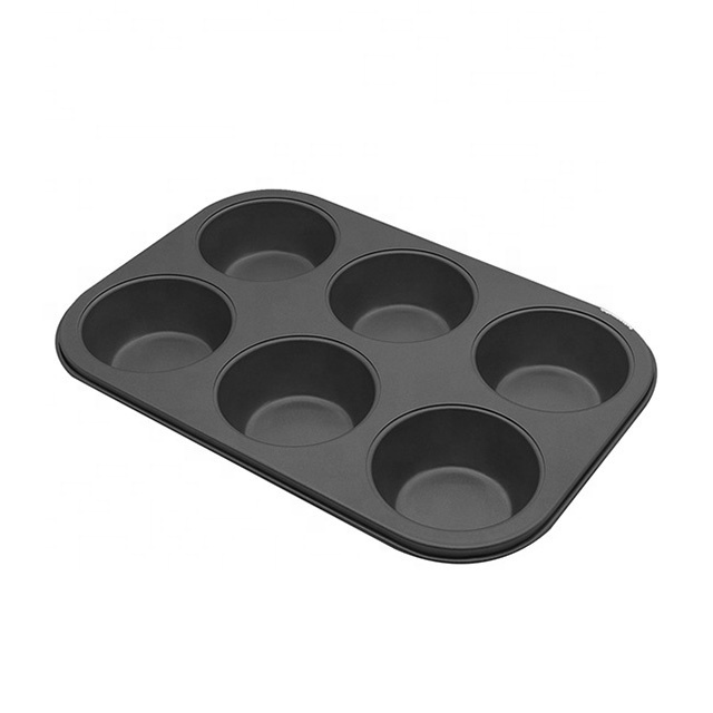 Carbon Steel Aluminum 6 12 24 Cup Cavities Non Stick Muffin Baking Pan Cupcake Mould Baking Tray Commercial Bakeware