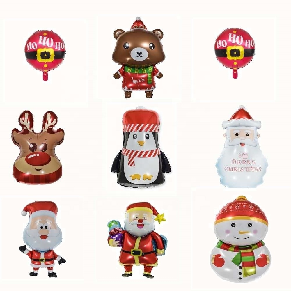 hot sell Wholesale present shaped party gift Inflatable Christmas helium balloons Merry Christmas foil balloon