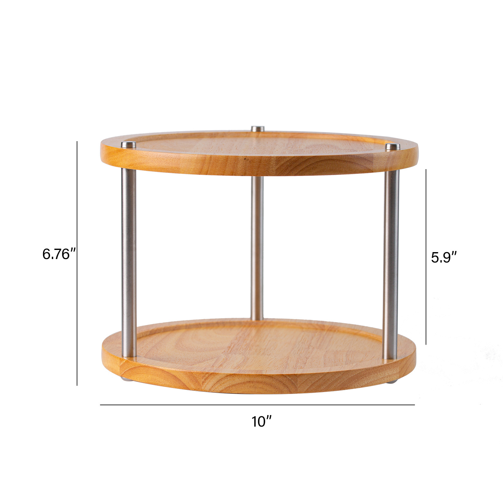 2 Tier Lazy Susan Organizer Spice Turntable Organizer, Circle Rotating Lazy Susan Turntable for Kitchen Countertop and Cabinet