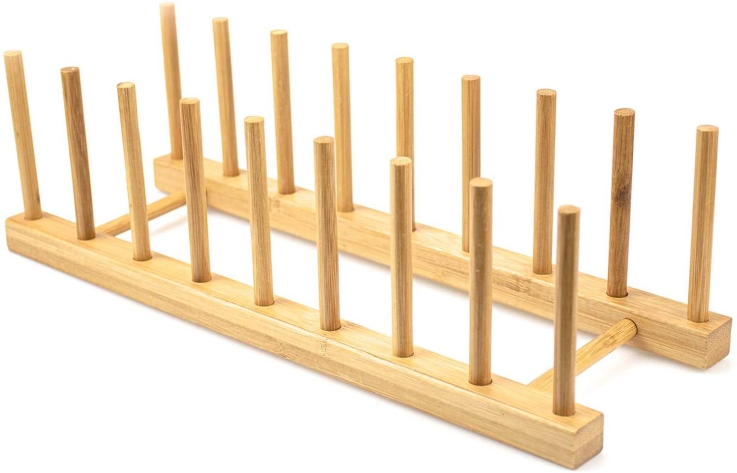 Rack environmental cup rack bamboo wooden 5 grid stepped bamboo wood cup sink drain rack