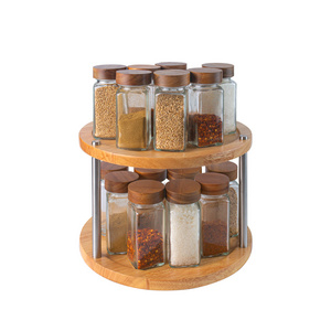 2 Tier Lazy Susan Organizer Spice Turntable Organizer, Circle Rotating Lazy Susan Turntable for Kitchen Countertop and Cabinet