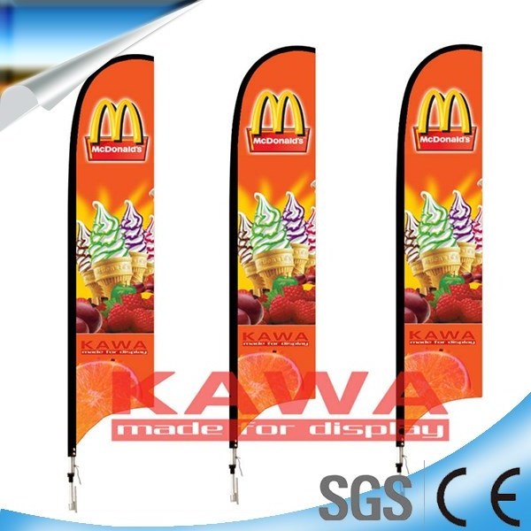 Advertising flags and banners with wall mount for shop business