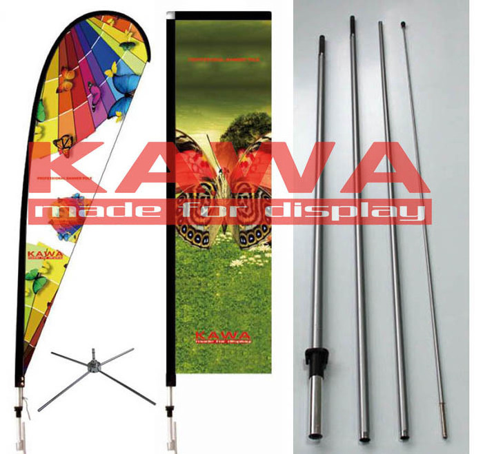 100% epoxy fiberglass full fiberglass flag pole with metal base and pvc water bag for promotional exhibition