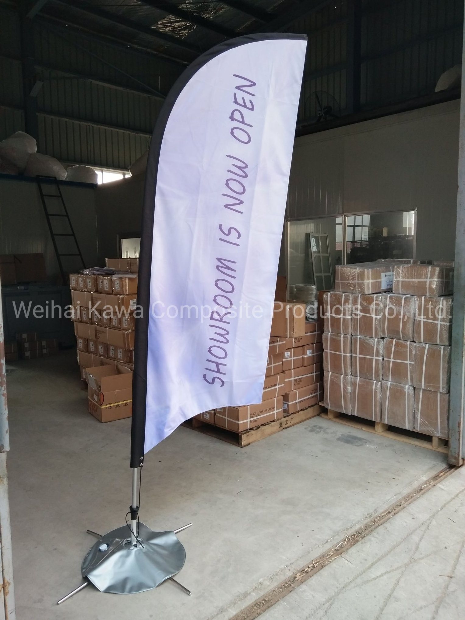 100% epoxy fiberglass full fiberglass flag pole with metal base and pvc water bag for promotional exhibition