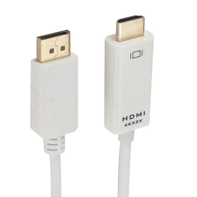 High Quality 4K UHD Gold-Plated 1m 1.8m  Display Port To HDMI cable for Macbook Pro Air TV 3d 4k.