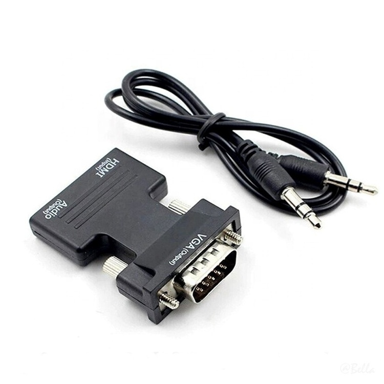 HDMI to VGA Audio Output Adapter Cable Computer Set-top Box Converter Connector for Laptop PC Monitor Projector HDTV