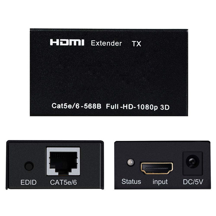 Hot sell HDMI Extender 60M HDMI Signal extender over Cat 5e/6 cat5 cat6 RJ45 Ethernet Converter