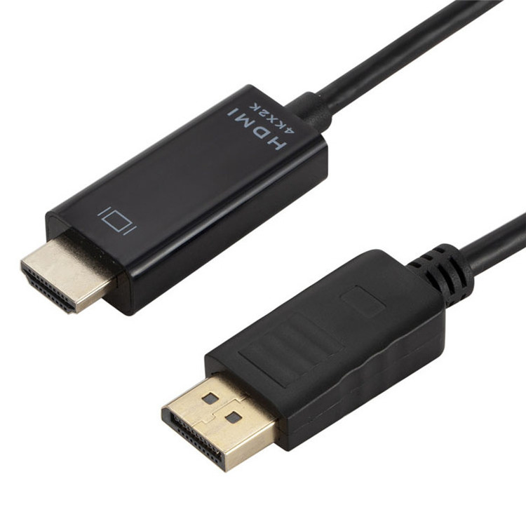 High Quality 4K UHD Gold-Plated 1m 1.8m  Display Port To HDMI cable for Macbook Pro Air TV 3d 4k.