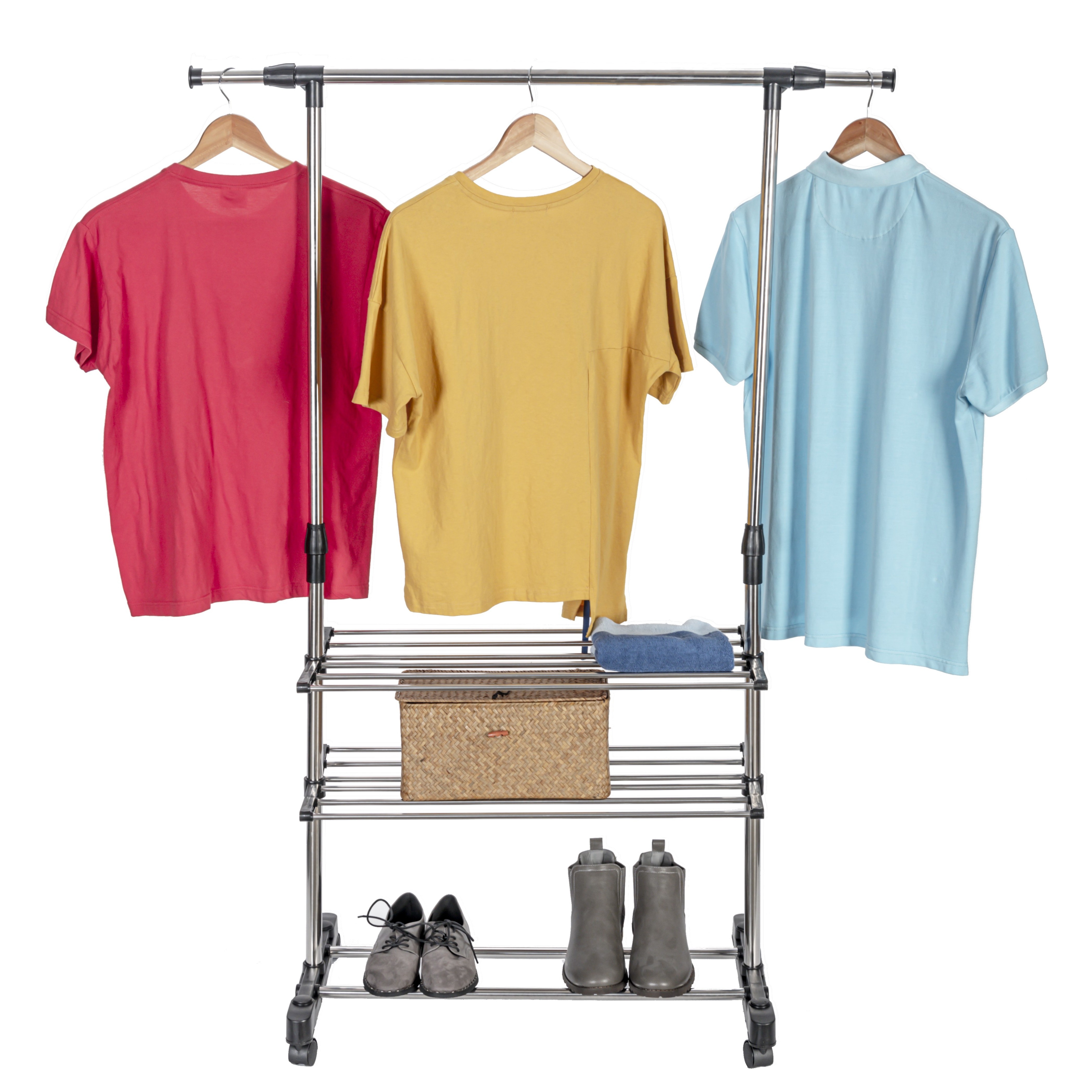 4 Tiers Clothes Drying Laundry Dryer Hanger Stand Indoor Outdoor Cloth Storage Rack