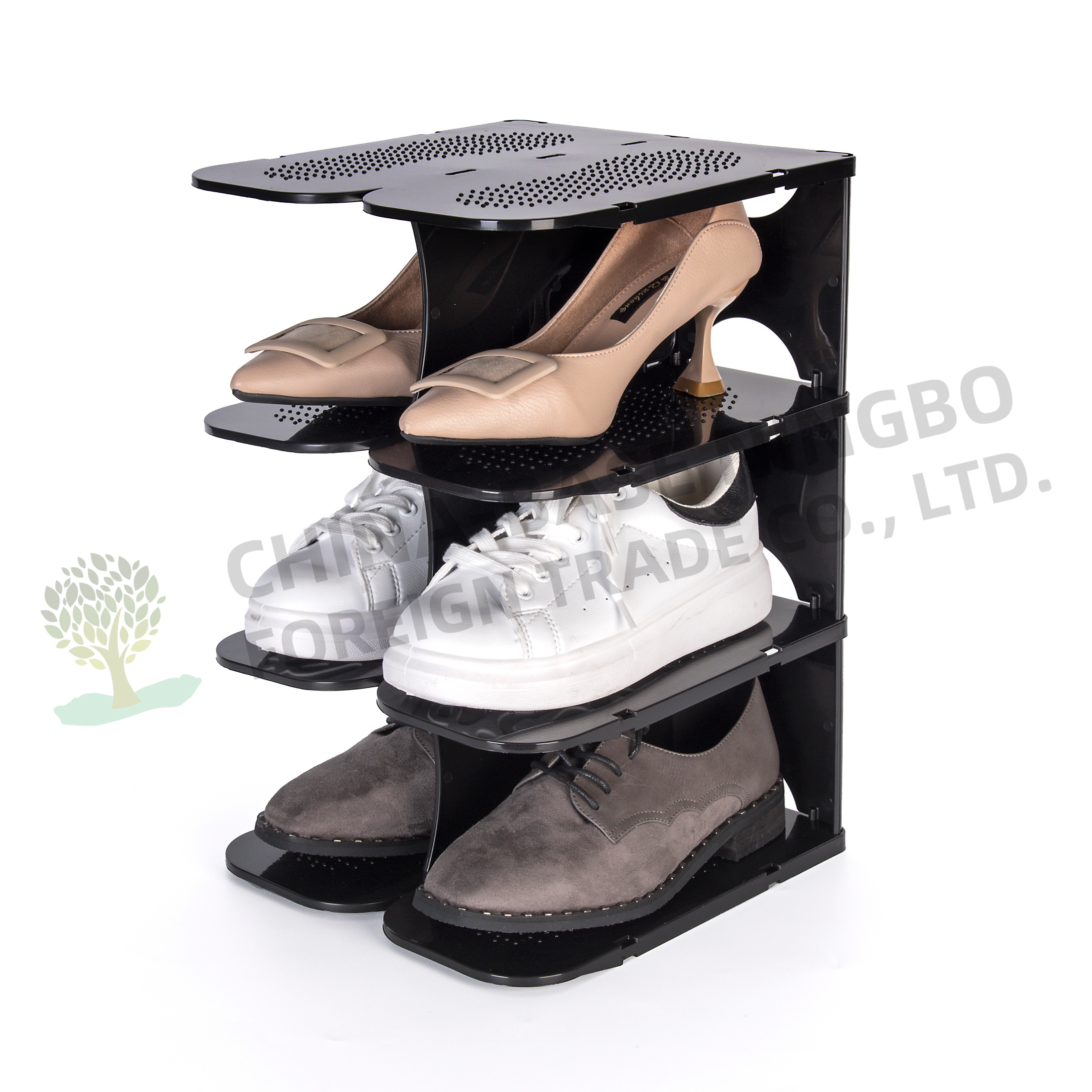 Multi-layer Stackable Shoe Storage Organizer Entryway Shelf Cabinet Shoe Rack