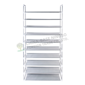 10 Tier Multi-function Metal Shoe Storage Silver Steel Shoes Shelf Tower Shoe Storage Organizer Rack