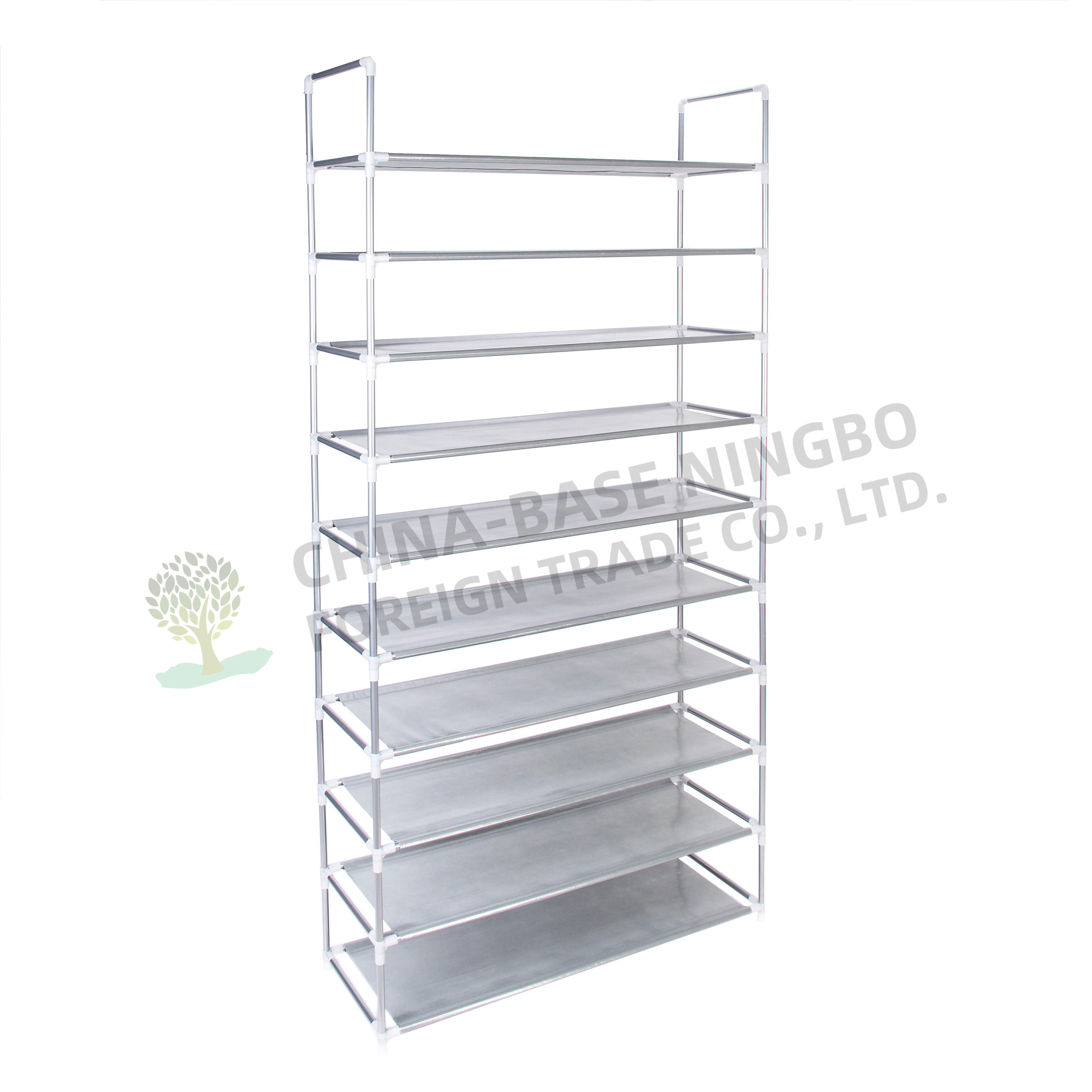 10 Tier Multi-function Metal Shoe Storage Silver Steel Shoes Shelf Tower Shoe Storage Organizer Rack