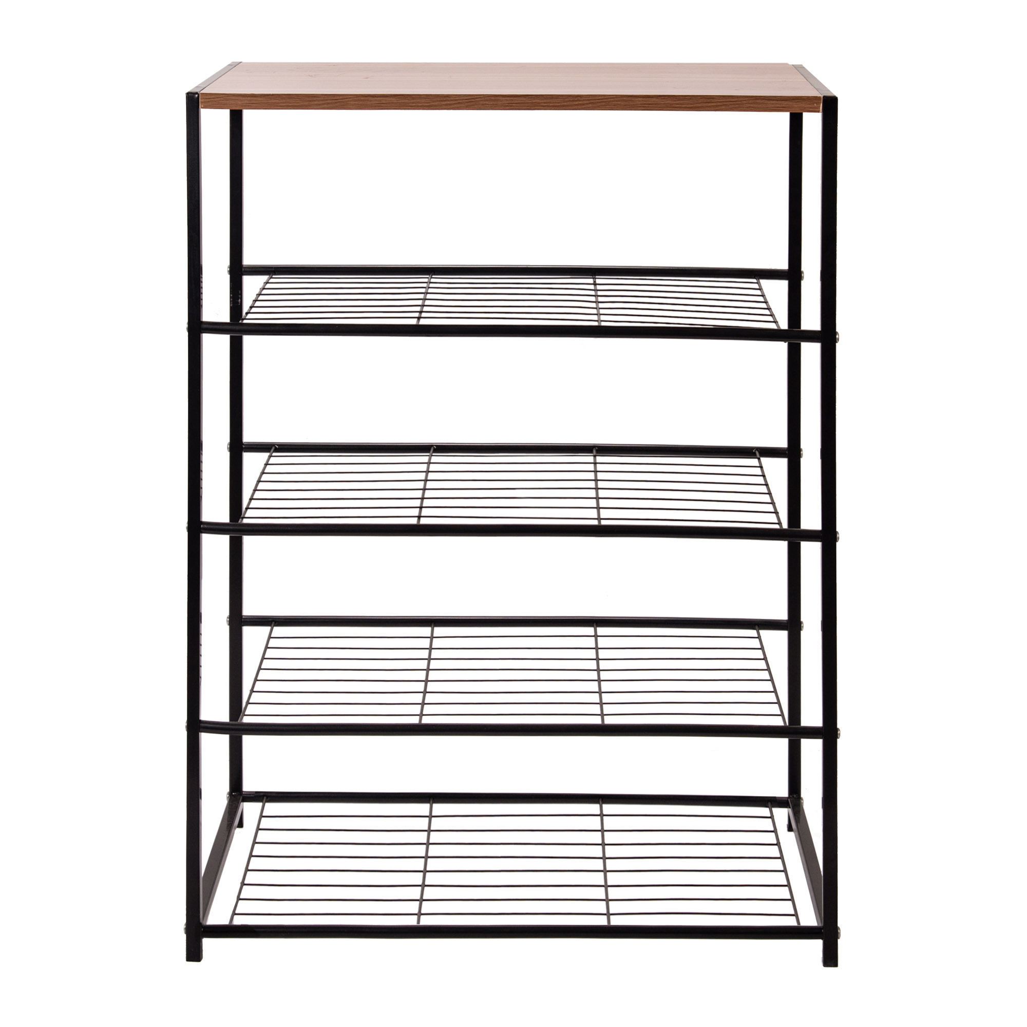 Shoe Rack 4-Tier Metal Shoe Tower 20-Pair Shoe Storage Organizer Unit Entryway Shelf Cabinet with 4 Tiers Durable Metal