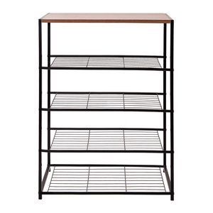 Shoe Rack 4-Tier Metal Shoe Tower 20-Pair Shoe Storage Organizer Unit Entryway Shelf Cabinet with 4 Tiers Durable Metal