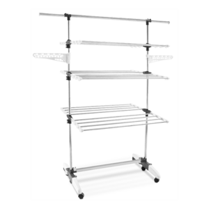 Wholesale Foldable 3 Tier Collapsible Clothes Rack Stand Indoor Outdoor Metal Clothes Drying Rack