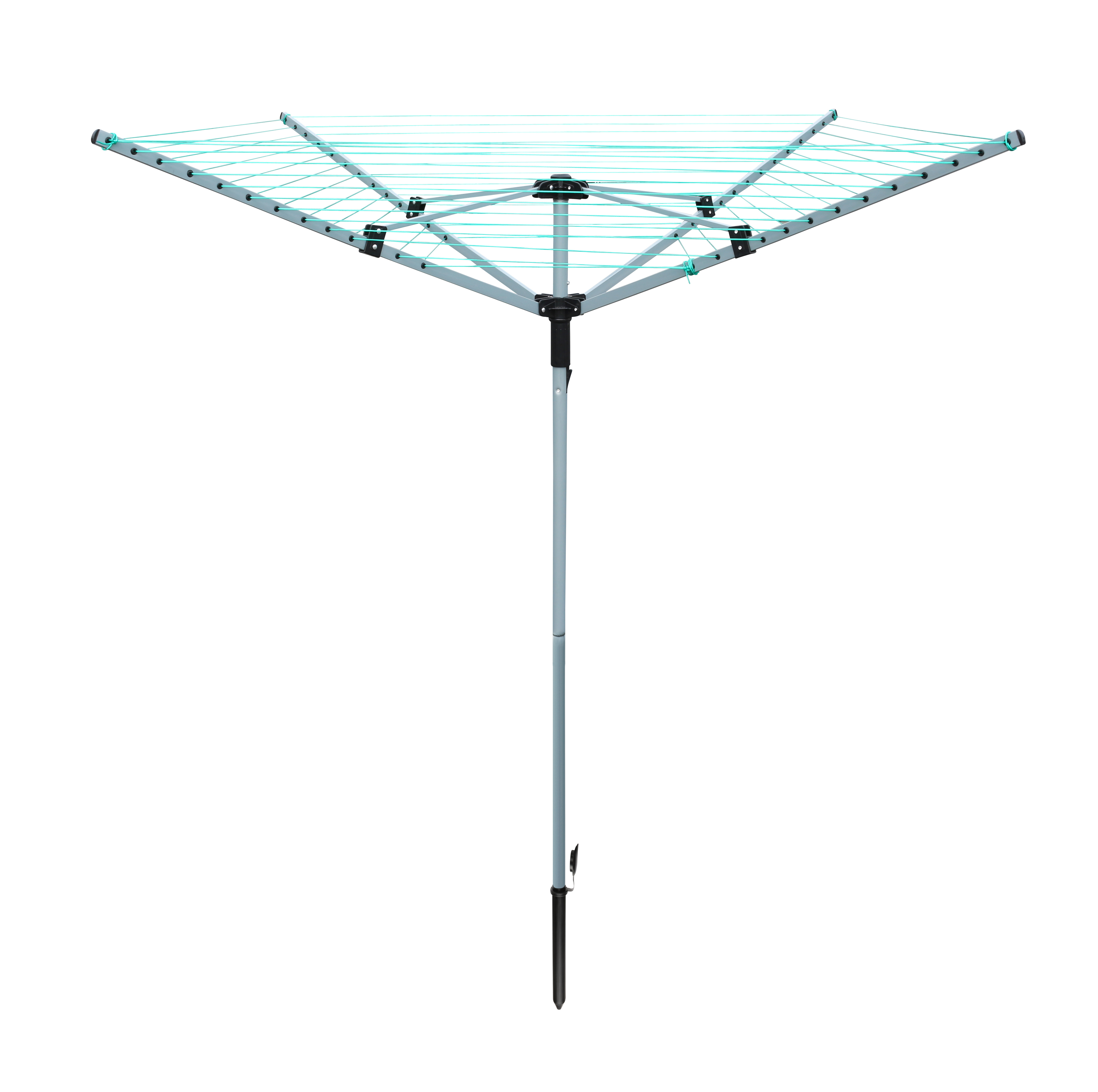 4 Arms 40m Rotary Airer Washing Line Outdoor Clothes Drier