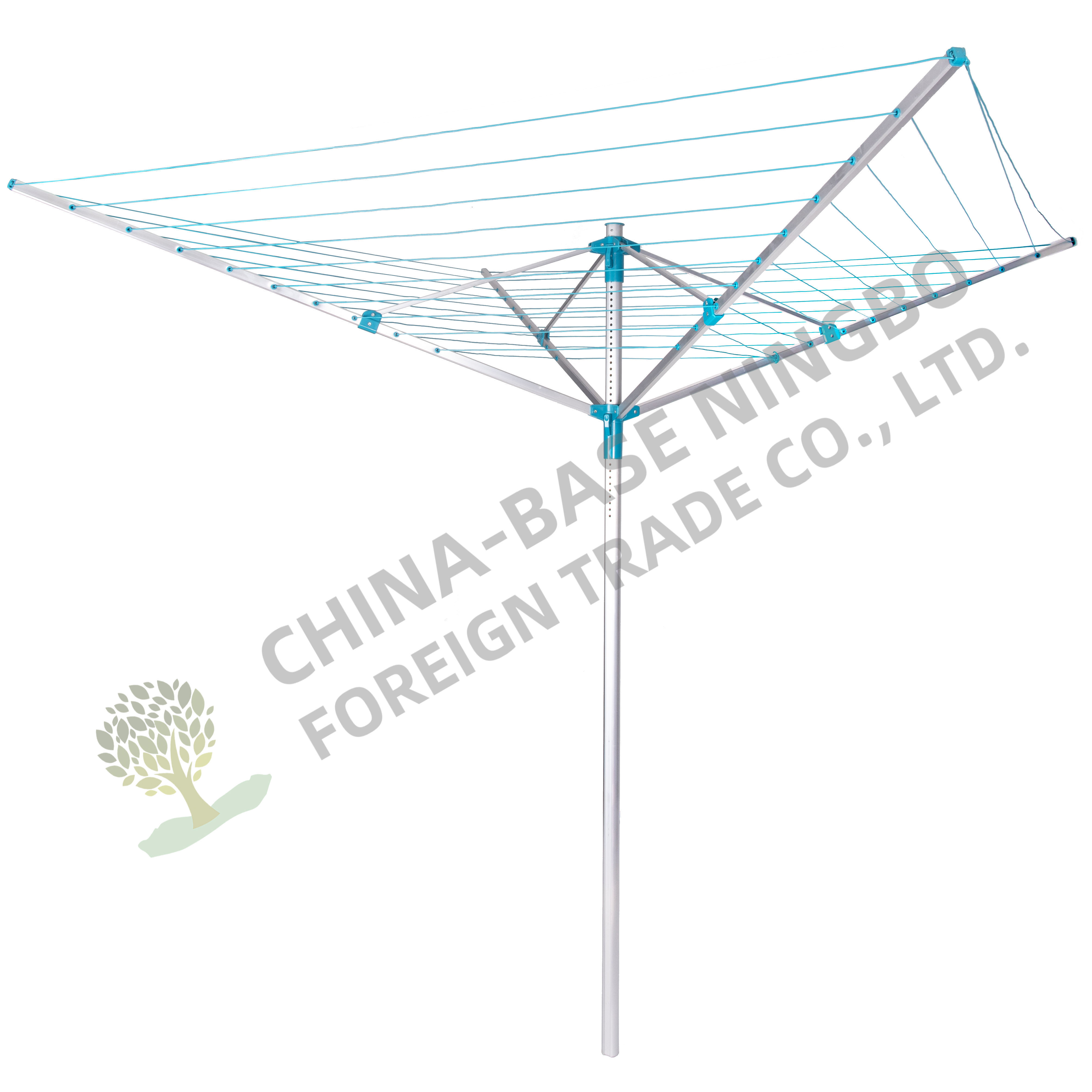 Tripod Umbrella Clothesline Clothes Rotating Outdoor and Indoor Rotaable Laundry Pole Clothes Drying Rack