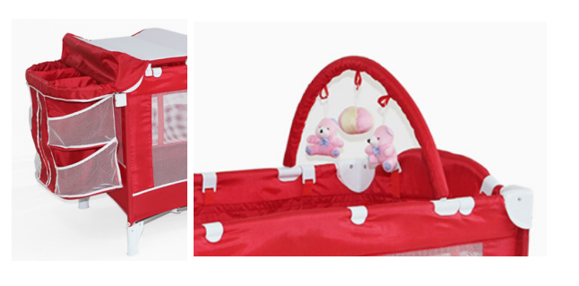 High Quality Playpen Multifunction Baby Crib Room Luxury Modern Rectangle Steel Tube Travel Cribs Baby Furniture