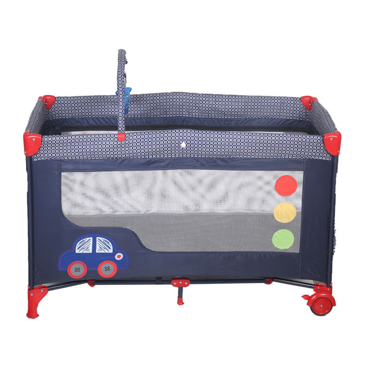 Furniture Sponge Mattress Luxury Rollers Princess Baby Crib Mobile Hanger Non Toxic Fabric On Wheels