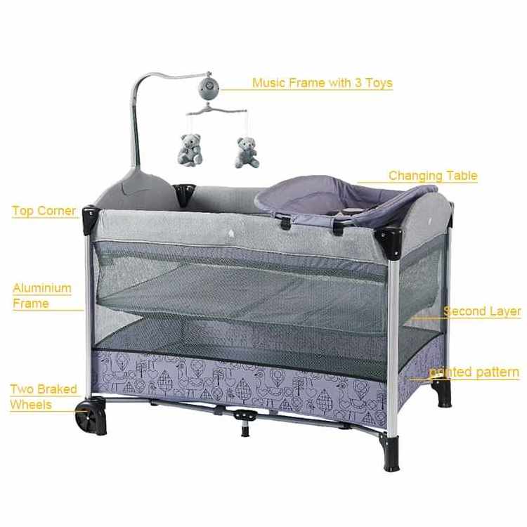 Hospital Kids Court Portable Crib Twins Multi Function Next To Me Cot Swing Bed For Baby Newborn