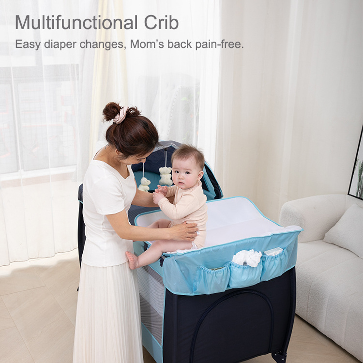 Multifunction Custom Swing Rocking Babi Playpen Portable Foldable Cribs Baby Infant Sleeping Cot Cradle Crib For Toddlers Bb