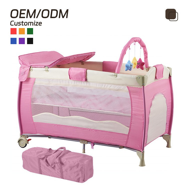 Hot Sale Multifunctional Foldable Portable EN716 Baby Cot Bed Playard Baby Crib Travel cot playpen