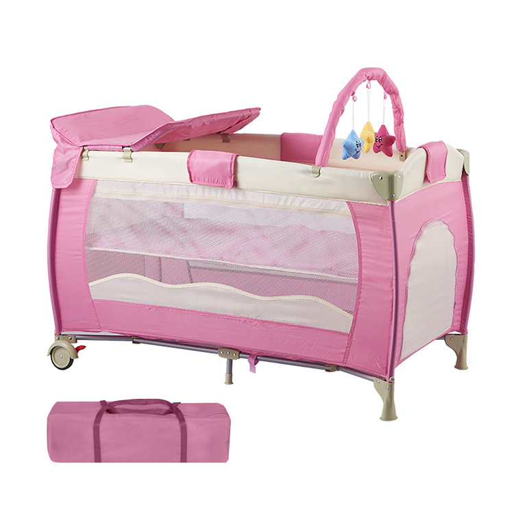 Portable Foldable Baby Travel Cot Crib Folding Convertible Trend Cribs Sleeping Travels Bed For Baby Travel