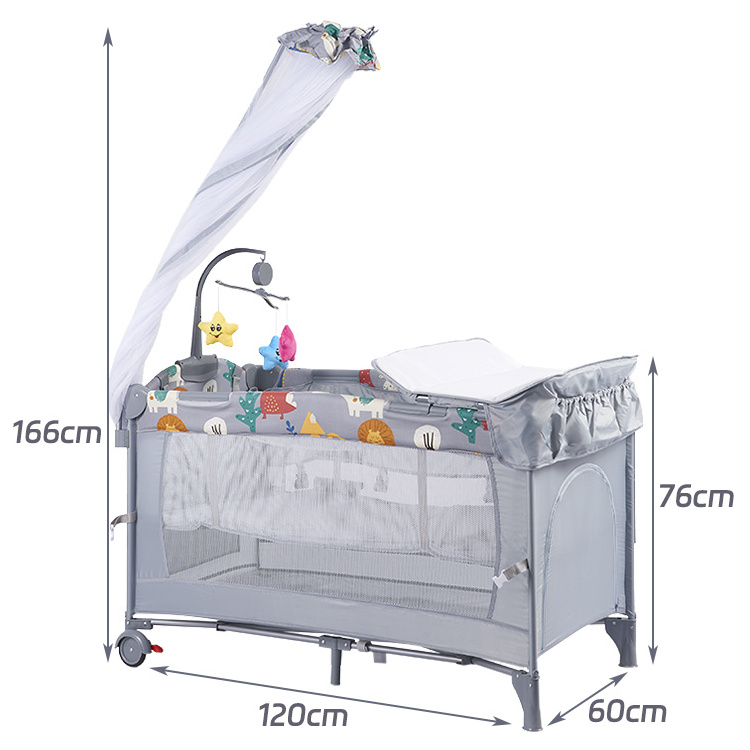 OEM Luxury Bed Crib Baby Cot Corral For Babies Of Bed Cradle For Newborn With Net Mosquito