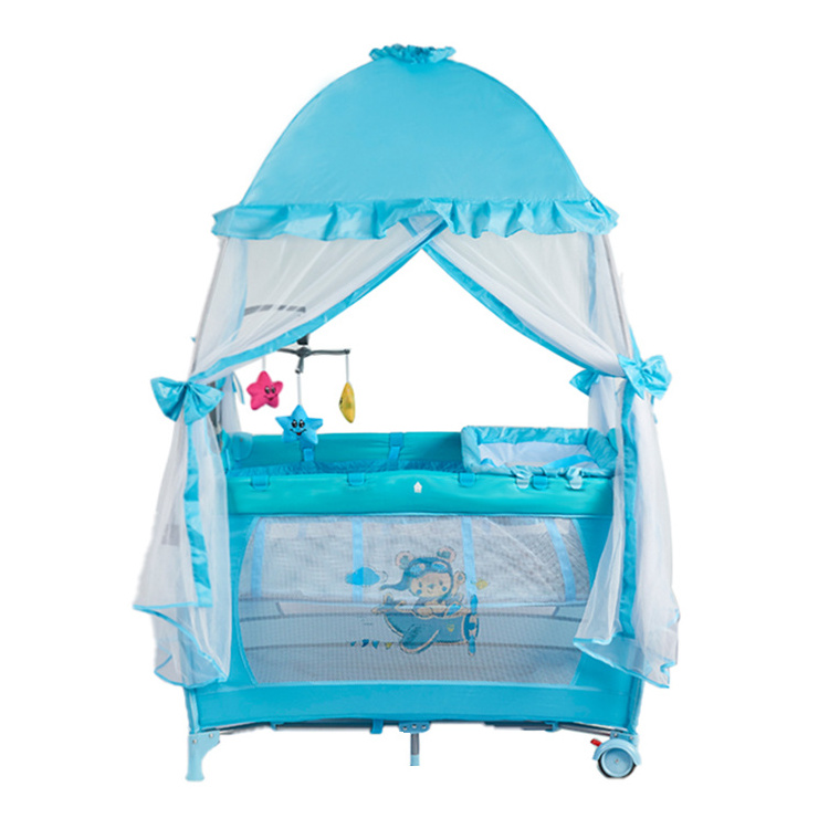 multifuncional toddler Babi Playpen Corral Foldable Bed Cot Baby Beds Crib playpen for babies