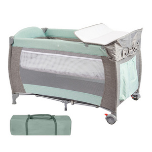 Easy Carry Foldable Portable hotel baby infant Crib Folding Camping Bed Baby Carrier Carry Travel Cot For Baby Travel Outdoor