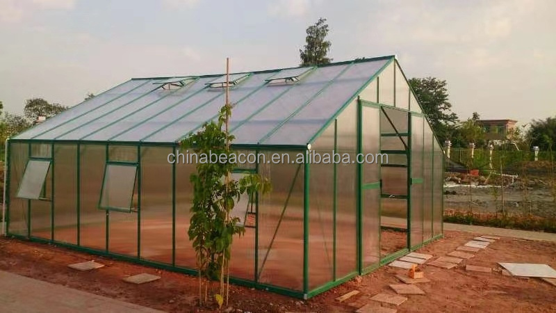 China aluminium frame mini glass green house gardens hobby greenhouse