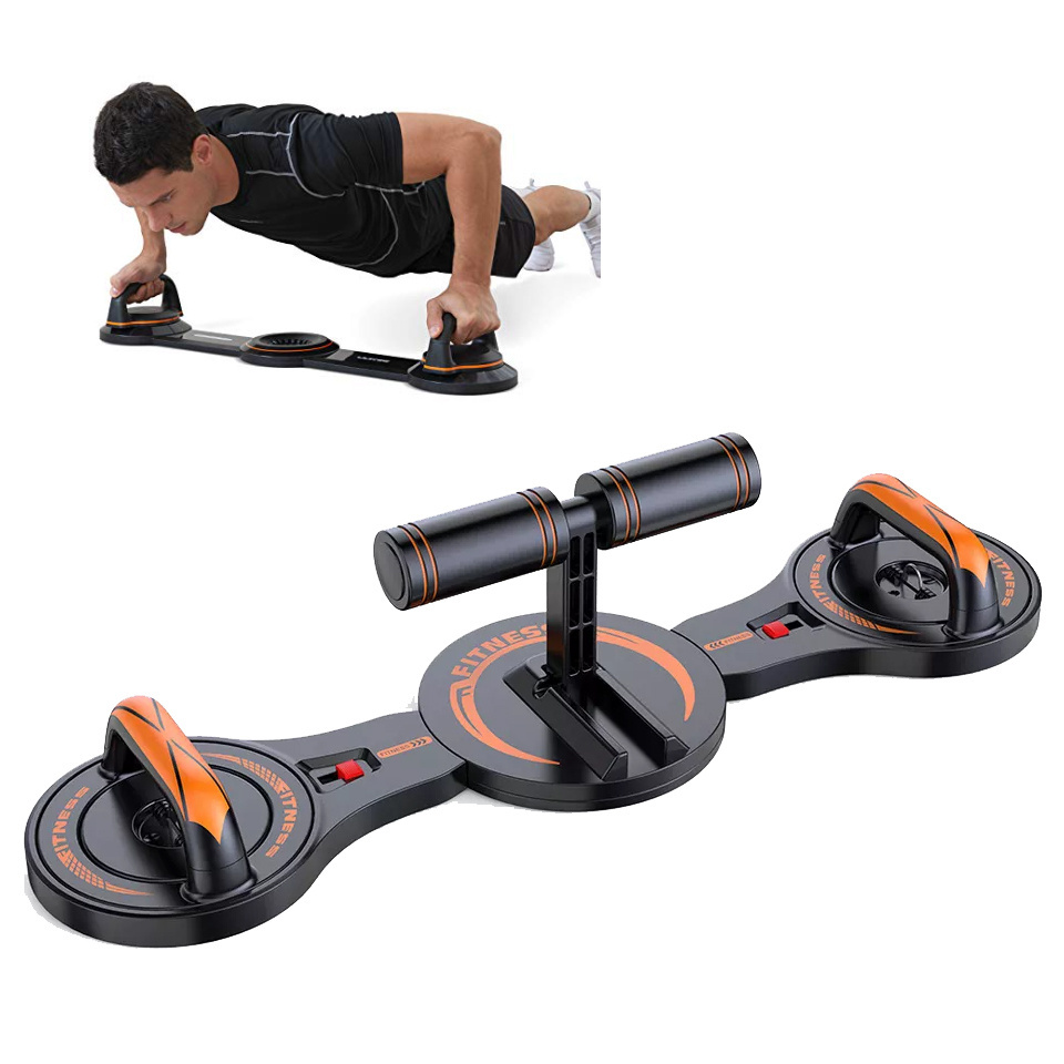 Adjustable and Folding Push Up Bar with Hand Grip and Resistance Band