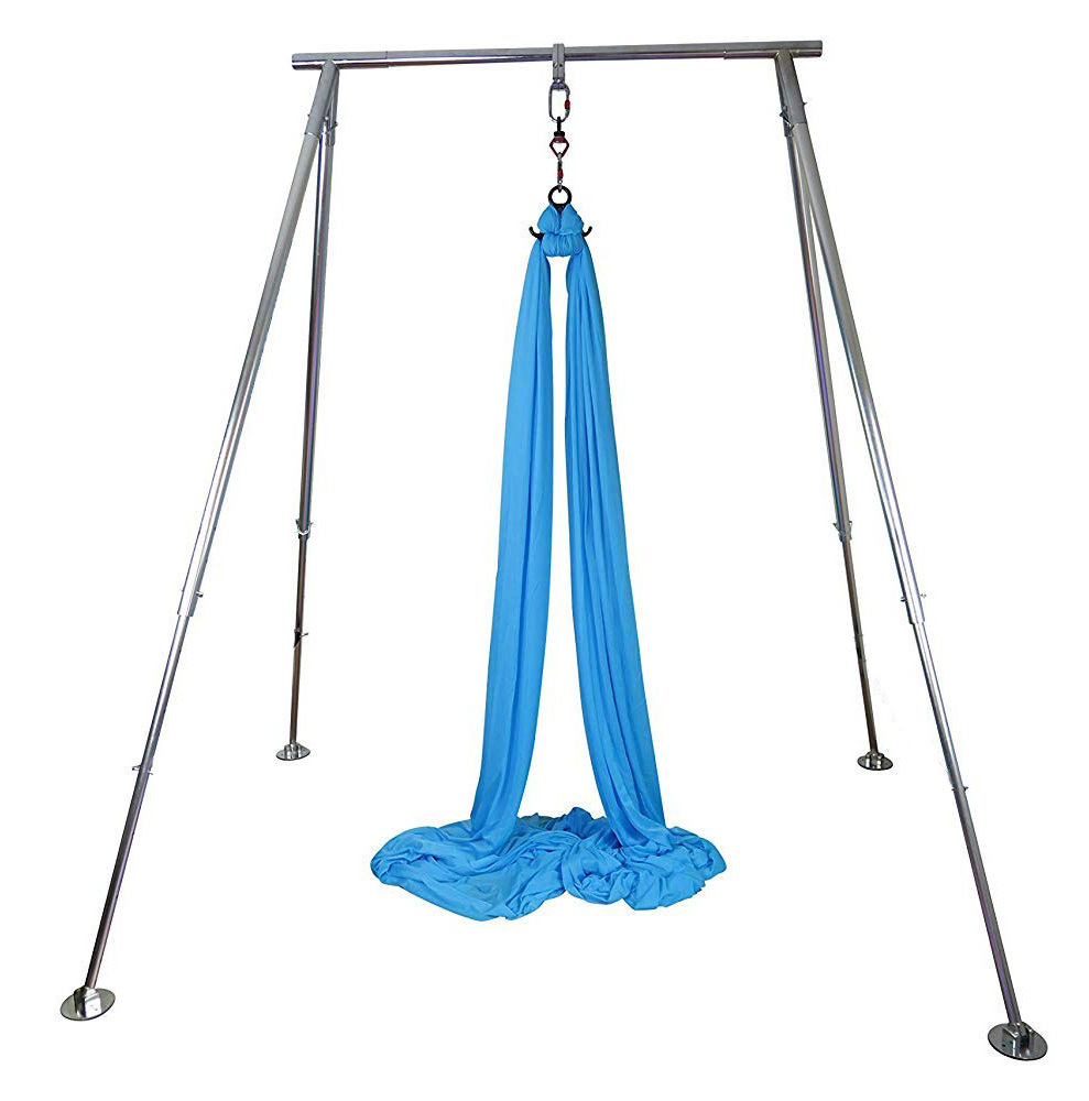 Height Adjustable Aerial Yoga Swing Frame Fitness Rig Yoga Frame Stand for Yoga Hammock Outdoor Indoor Workout Collapsible